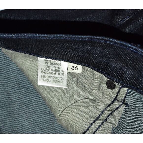 B0 Auth RAG & BONE Dark Wash Olive Harrow Skinny Stretch Jeans Size 26 - Picture 5 of 6